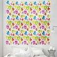 thumbnail image 1 of Love Tapestry, Colorful Hearts and Butterflies Silhouettes Doodle Style Happy Valentines Day Pattern, Fabric Wall Hanging Decor for Bedroom Living Room Dorm, 5 Sizes, Multicolor, by Ambesonne, 1 of 1
