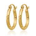 thumbnail image 3 of 14K Solid Yellow Gold 2mm Round Tube Small Hoop Earrings, 3 of 10