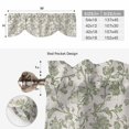 thumbnail image 3 of Tie Up Valance Farmhouse Sage Green Valances for Windows Vintage Flower Leaf Botanical Balloon Shade Valance Window Treatment Short Curtain Valances for Living Room Kitchen Bedroom Bathroom 42"x12", 3 of 8