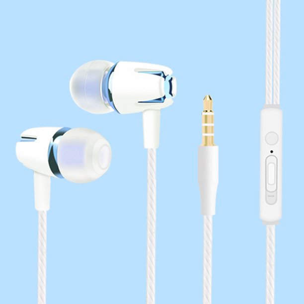Twowood auricular YM108 Auriculares con cable Control universal Control de alambre pesado 3.5mm Ergonómico Ear 4D Auriculares estéreo para deportes