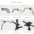 thumbnail image 4 of LOMTAP Support en C Support Léger Trousse de Photographie en Métal Inoxydable - Perche Verticale Robuste 6,8 Pi/210 cm, Bras de Perche 2,8 Pi/87 cm, Base Réglable, Sable Aquatique, 4 of 9