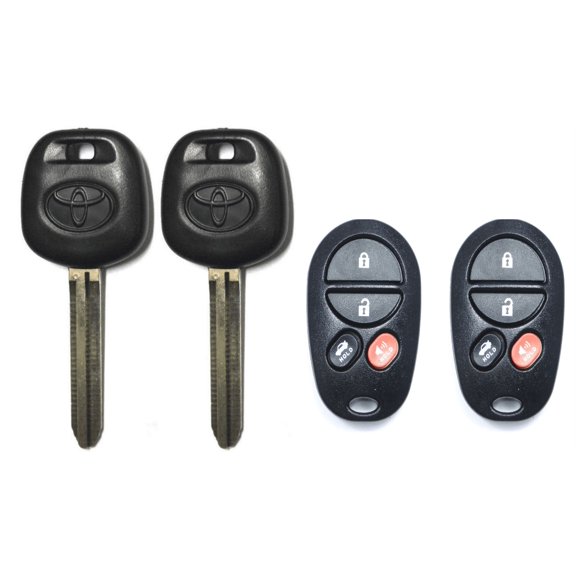 2 Toyota Transponder Chip Key 44D Dot   Button Keyless Remote Trank GQ43VT20T VLS