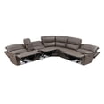 thumbnail image 5 of ACME Kantu Faux Leather Upholstered Motion Sectional Sofa in Brown, 5 of 9