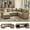 Sand Brown, variant on Hombryzy 61” Sectional Sleeper Sofa Bed, Pull Out Loveseat Couch For Small Space, Sand Brown