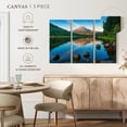 thumbnail image 5 of Elephant Stock Relaxing Trillium Lake Wall Art - Horizontal Multi Panel Canvas - Living Room Wall Decor - Nature Multi Panel - Blue And Green Decor - 74" x 48", 5 of 8