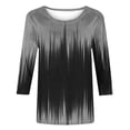 thumbnail image 3 of Baikeli Clearance Womens Plus Size Tops for Women 2024 Summer Pullover 3/4 Length Sleeves T-Shirts Casual Graphic Print Blouses O-Neck Shirts Women Tops And Blouses, 3 of 5