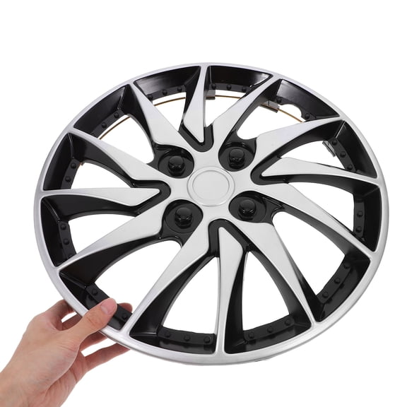 Homemaxs 14" Wheel Covers & Hub Caps Polypropylene Silver Black