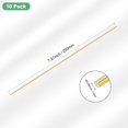 thumbnail image 3 of 10-Pack Brass Rod, 2mmx200mm H65 Solid Round Rods for Knife Handle Pins Material Making Supplies/Shaft Crafts/Model DIY, Lathe Rivet Dowel Stock Tube, 3 of 5