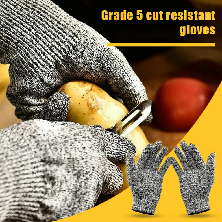 THOMEN 4 PCS (M+L) Cut Resistant Gloves Level 5 Protection for Kitchen,  Upgrade Safety Anti Cutting Gloves for Meat Cutting, Wood Carving, Mandolin