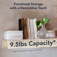 thumbnail image 3 of American Art Decor Small Rustic Embossed Wood Decorative Floating Wall Mounted Shelf - White - 24.25" L x 3" H x 8.25" D, 3 of 7