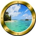 thumbnail image 3 of VWAQ 1X Ocean Porthole Beach Wall Decal 3D Wall Sticker Peel And Stick Decor VWAQ-GP22 (20" Diameter), 3 of 3