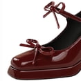 thumbnail image 4 of Women's Pumps High Heel 9CM Patent Leather Fashion Bowknot Shoes Wedding Party, 4 of 5