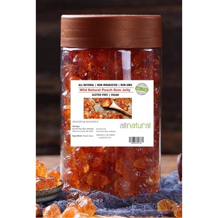 Wild Natural Jiao Peach Resin Gum Jelly, Free, All Natural (1 Pound)