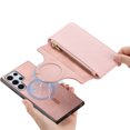 thumbnail image 6 of Allytechgroup Galaxy S24 Ultra Case Wallet, 2-in-1 Detachable Magnetic Back Cover Compatible with MagSafe Secure and Stylish Protection RFID Blocking Phone Case for Samsung Galaxy S24 Ultra, Pink, 6 of 9