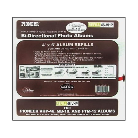 Pioneer Scrapbook Refill Page 12x12 5pc 4x6 Pocket