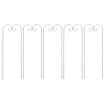 QIFULL 10Pcs Weather Resistant Metal Shepherd Hooks Silver for Garden Hanging and Decoration