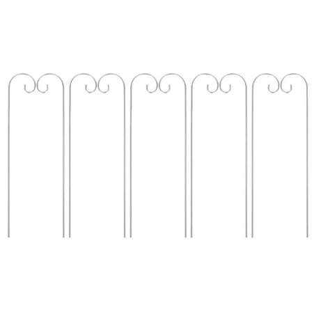 OFFIGAM Set of 10 Iron Shepherd Hooks for Outdoor Plant Hangers, Garden, Patio, Yard Decoration and Display
