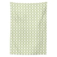 thumbnail image 2 of Floral Tablecloth, Interpretations of Undivided Laurel Wreath in Watercolor Style, Rectangle Satin Table Cover Accent for Dining Room and Kitchen, 60" X 84", Lime Green Yellow Green, by Ambesonne, 2 of 2