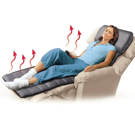 Collections Etc Full-Body Shiatsu Massage Mat with Heat and Handheld Controller