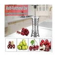 thumbnail image 3 of Deshuesador de cerezas portátil, herramienta de cocina de acero inoxidable 304, removedor de huesos de frutas plateado para cerezas., 3 of 5