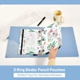 thumbnail image 5 of 2 Pack Pencil Pouch for 3 Ring Binder Smooth Zipper Folders with Pockets Clear Window Pencil Case Cute Koala and Butterfly, 5 of 6