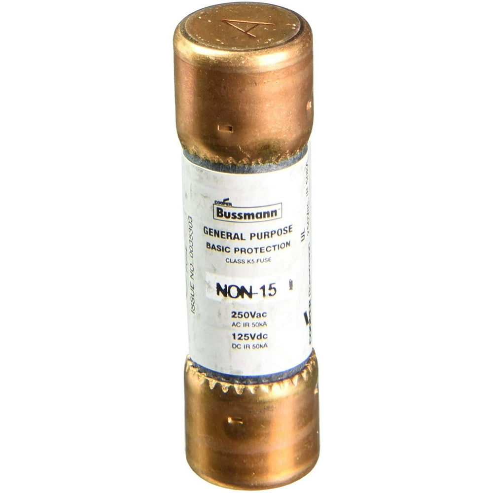 BUSSMANN FUSES BP/NON15 250V K5 15 Amp LowVoltage Cartridge