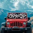 thumbnail image 3 of Uorisanigo Cow Print Windshield Sunshade Sun Shade Heat Shield Car Sun Visor Mat for Jeep Wrangler JK JKU JL JLU1997-2024, Windshield Sunshade Block UV Keep Cool, 3 of 7