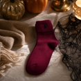 thumbnail image 6 of Garbnen Women's Halloween Crew Socks Funny Cute Graphic Mid Calf Socks Spooky Fall Winter Cozy Halloween Gift for Women, 6 of 7