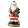 thumbnail image 2 of Estatua de Papá Noel, decoración navideña, manualidades, recuerdo de fiesta, figura de resina para Sosteniendo un osito de peluche, 2 of 9