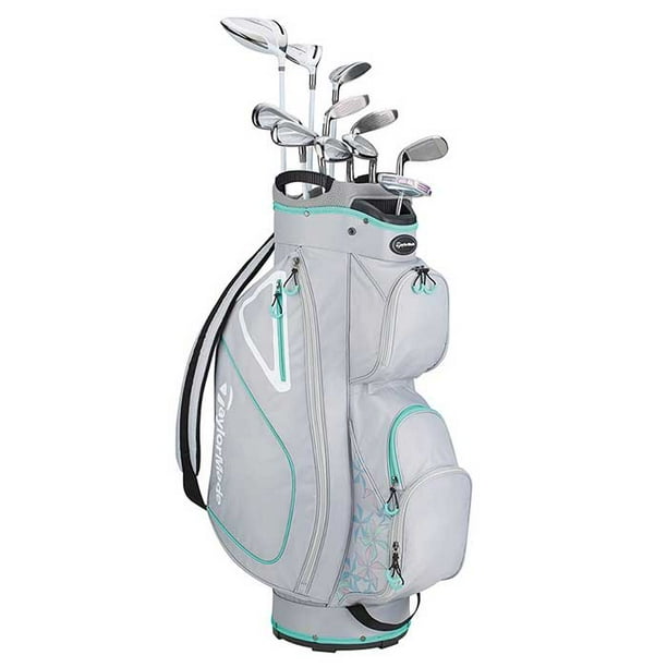 TaylorMade Kalea Ladies Package Set with Grey/Green Cart Bag (Right