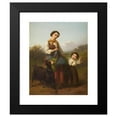 thumbnail image 2 of Ferdinand Maröhn 12x14 Black Modern Framed Museum Art Print Titled - Young Female Shepherd with Child, 2 of 5