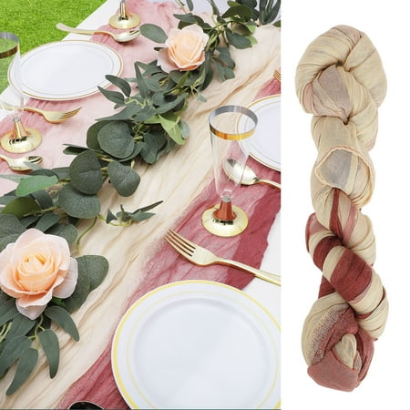 

New Pad Dye Style Gauze Cheese Cloth And Bohemia Table Decoration For Family Picnic Wedding Birthday Party