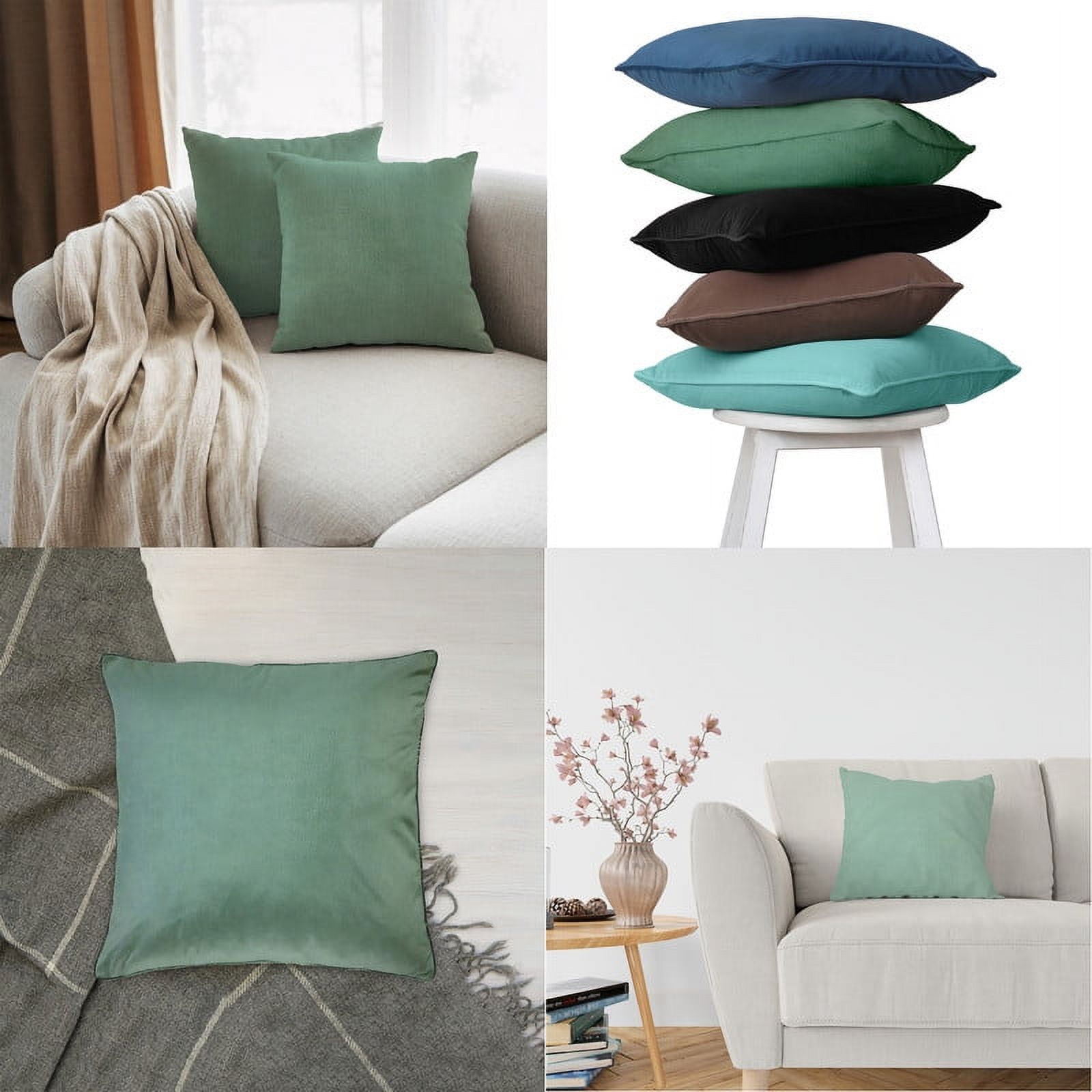 A1HC Hypoallergenic Down Alternative Decorative Throw Pillow, 20x20 in, Square, Pack of 1, Como Green