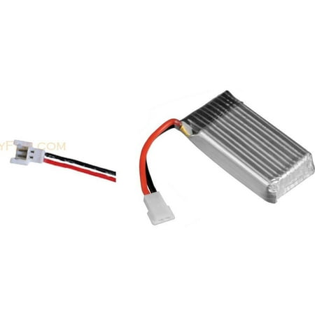 HobbyFlip 3.7v 380mAh LiPo Battery and Single Male 1S Cable Compatible with Hubsan X4