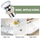 thumbnail image 5 of Desagüe universal con rebosadero para lavabos y muebles de baño Grifo de desagüe automático Grifo Click Clack Grifo de desagüe de cobre cromado, tapón para lavabo, plata, una pieza, 5 of 5