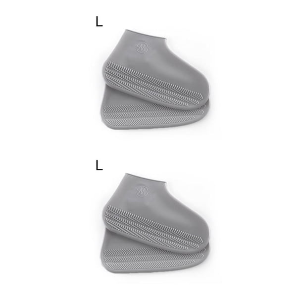Wosthever Cubierta de zapatos Protector de zapatos impermeable de silicona Cubrezapatos antideslizantes resistentes al desgaste, gris, L Gris L 2piezas Wosthever CBP177694