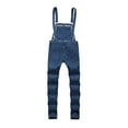 thumbnail image 2 of Jacenvly Cargo Pants for Men Long High Waisted Pocket Plain Mens Pants Bib Overalls Casual Ripped Jumpsuits Rompers, 2 of 8