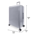 thumbnail image 2 of iFLY Volt 28" Expandable Hardside Spinner Checked Luggage, Silver, 2 of 7