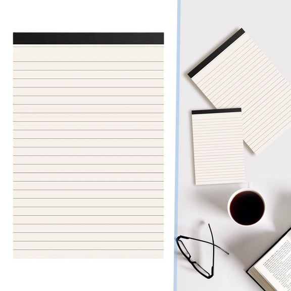 SeekLGT A5 Lined Notepad 80 Sheets Thick Writing Paper Easy Tear Off Ruled Legal Pad with Cardboard Backing for Office and Study
