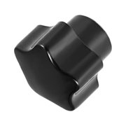 Uxcell M5 Female Thread 24mm Head Brass Insert Star Knobs Black 1 Pack