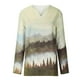 thumbnail image 4 of Tops Retro de Otoño Para Hombre Tops de Manga Larga Con Cuello en V de Moda Blusa Estampada Sweartshirt Odeerbi  ODB180686, 4 of 8