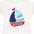 thumbnail image 4 of Inktastic Sailboat, Sailing Boat, Sails - Red Blue White Boys Long Sleeve Baby Bodysuit, 4 of 5