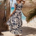 thumbnail image 4 of Puntoco Vestidos Mujer Elegante Verano Casual Criss Sundress Sin Mangas Dividido Maxi Vestido Largo De Playa con Bolsillos, 4 of 8