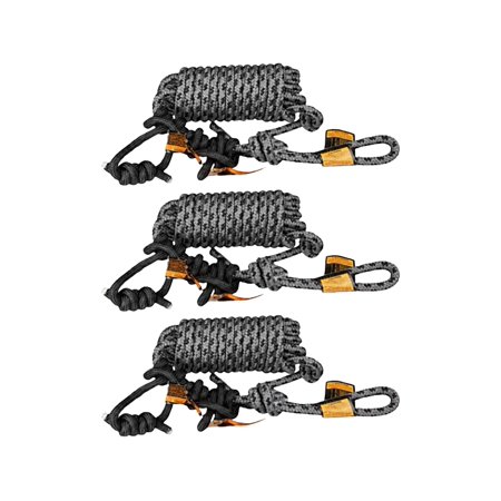Summit SU83102 30 Foot Hunting Treestand Safety Line Rope System Gray (3 Pack)