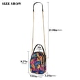 thumbnail image 2 of FORMRS Crossbody Bag for Women Quilted Travel Shoulder Cell Phone Purse with Chain Strap Handbag, Colorful Art Leaves Pattern, 2 of 7
