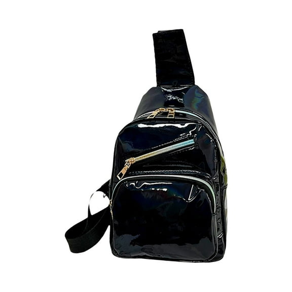 NOKIO Leather Crossbody Bag, Casual Crossbody Bag, Ladies One Strap Shoulder Bag Stylish Bag Women's Textured Bright PU Multi Functional Color Casual Shoulder Crossbody Bag