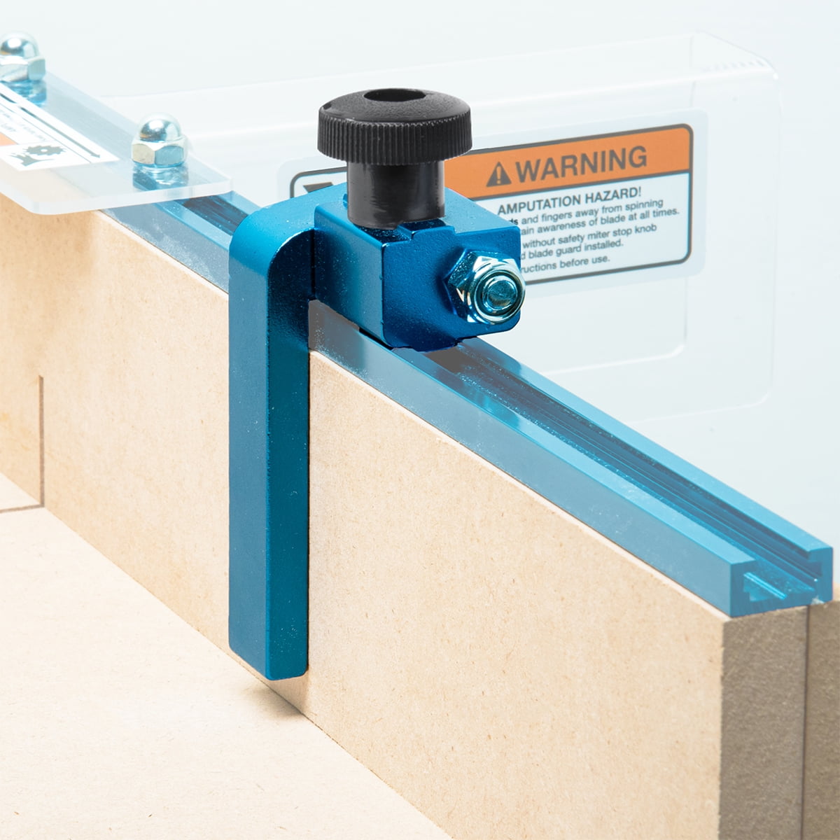 POWERTEC 3" T Track Flip Stop &18" Miter Bar Set w/Mounting Screws, Miter Slot Runners for Table Saw Sled, Taper Jig, Fits 3/4" x 3/8" Miter Slot on Table Saw, Router Table, Band Saw(71891)