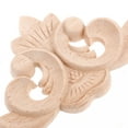 thumbnail image 3 of WHAMVOX Beige Wood Furniture Appliques and Onlays Decorative Floral Accents for DIY Home Decor 4pcs, 3 of 8