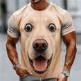 thumbnail image 2 of Men's Fantasy Animal Graphic T-Shirt, Crew Neck Short Sleeve Summer Casual Tee Beige XXXL, 2 of 4