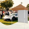thumbnail image 4 of INTER HUT 5x5 Outdoor Pop up Canopy Gazebo with One Removable Sidewall, Instant Easy Set up Outdoor Canopy Commercial Sun Shelter with Carry Bag, Khaki, 4 of 10